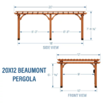 Beaumont 20×12 Cedar Wood Pergola by Backyard Discovery - Image 5