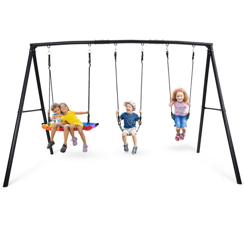 pop-product-60-image-1.png Klo Kick Metal Swing Set with 3 Swings - Image 1