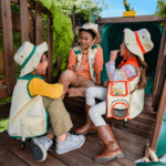 Ranger Retreat Wooden Swing Set/Playset with Tent, Tube Slide and 3-Swings - Image 4