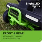 Greenworks 60V 30” CrossoverT Riding Lawn Tractor with 8.0 Ah - Image 2