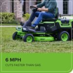 Greenworks 60V 30” CrossoverT Riding Lawn Tractor with 8.0 Ah - Image 6