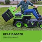 Greenworks 60V 30” CrossoverT Riding Lawn Tractor with 8.0 Ah - Image 8