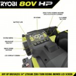 RYOBI 80V HP Brushless 54 in. Battery Electric Cordless Zero Turn Mower & Mulch Kit - Image 4