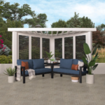 Ridgedale Steel Pergola with Built-in Conversation Seating by Backyard Discovery - Image 2