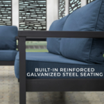 Ridgedale Steel Pergola with Built-in Conversation Seating by Backyard Discovery - Image 4