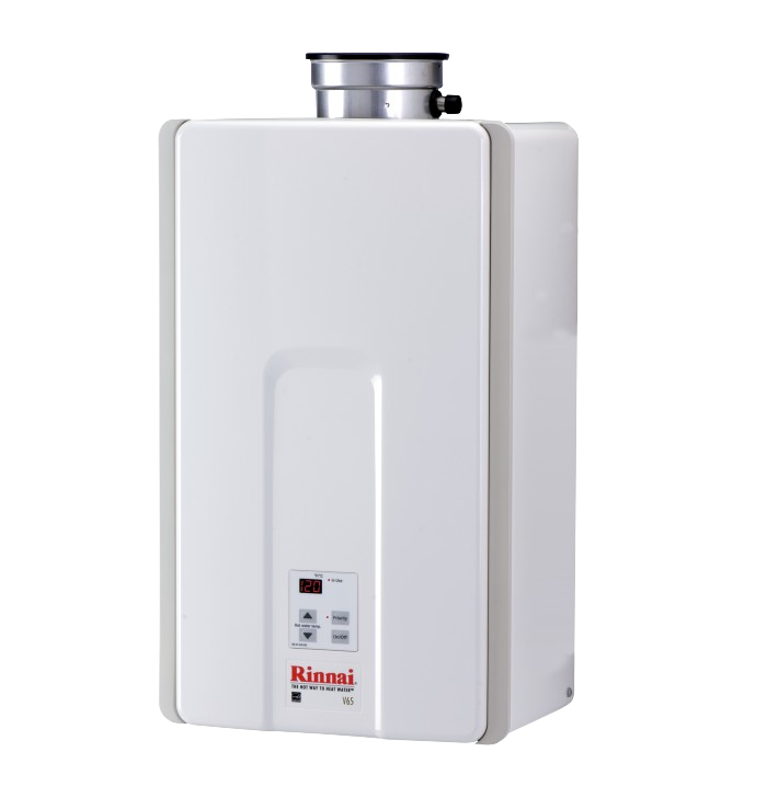 wjpryesmxxnamj4t8iqu-removebg.png Rinnai V65iN 6.5 GPM Natural Gas WiFi Indoor Tankless Water Heater New - Image 1