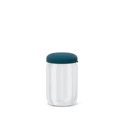 Food Storage Jar in Borosilicate Glass 17 oz - Blue Abyss