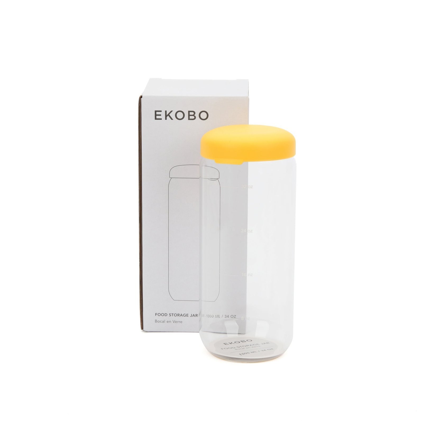 Food Storage Jar in Borosilicate Glass 34 oz - Mimosa - Image 2
