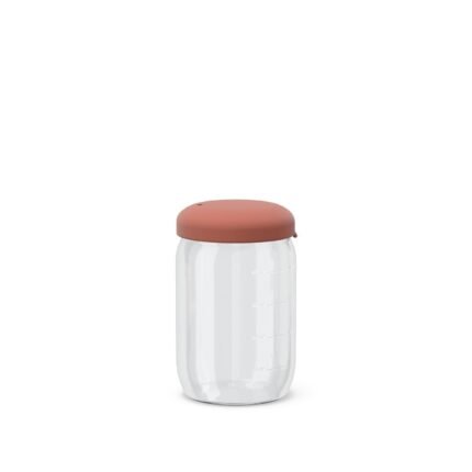 Food Storage Jar in Borosilicate Glass 17 oz - Terracotta